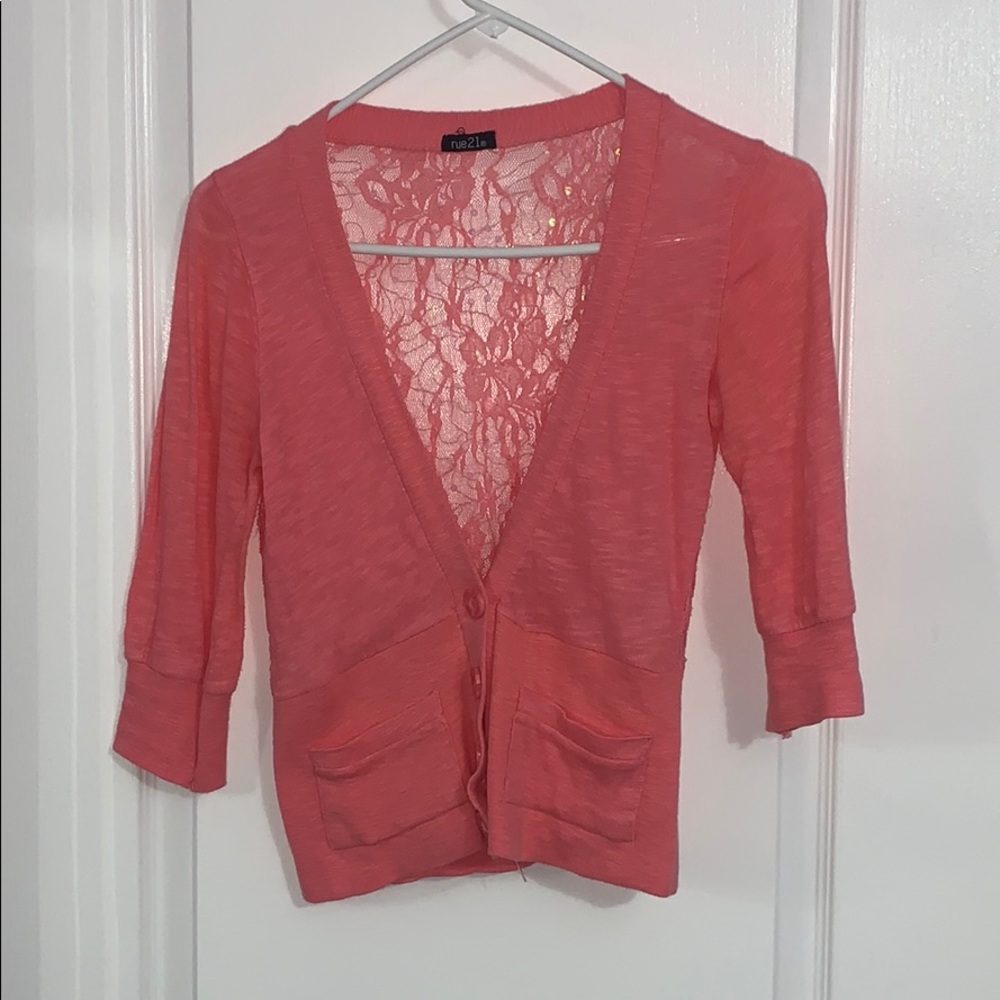Rue 21 Pink Cardigan